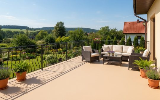 Żywica poliuretanowa na balkon w kolorze beżowym RAL 1001