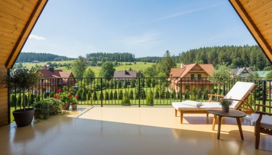 Posadzka żywiczna na taras w odcieniu beżu RAL 1011