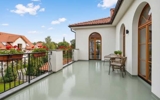 Powłoka tarasowa poliuretanowa w bladej zieleni RAL 6021