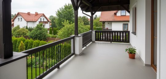 Żywica do tarasu w odcieniu szarego kamiennego RAL 7030